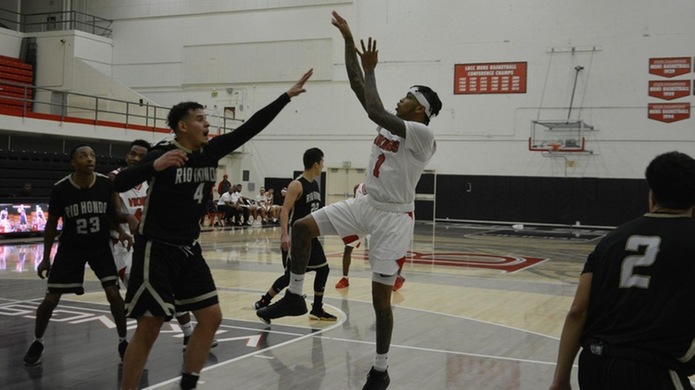 Long Beach City College high scorer Jace Bass in action during a recent SCC game.