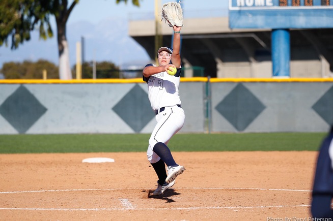 Cerritos softball ace Samantha Islas is one of several top pitchers in the South Coast Conference in 2022.
