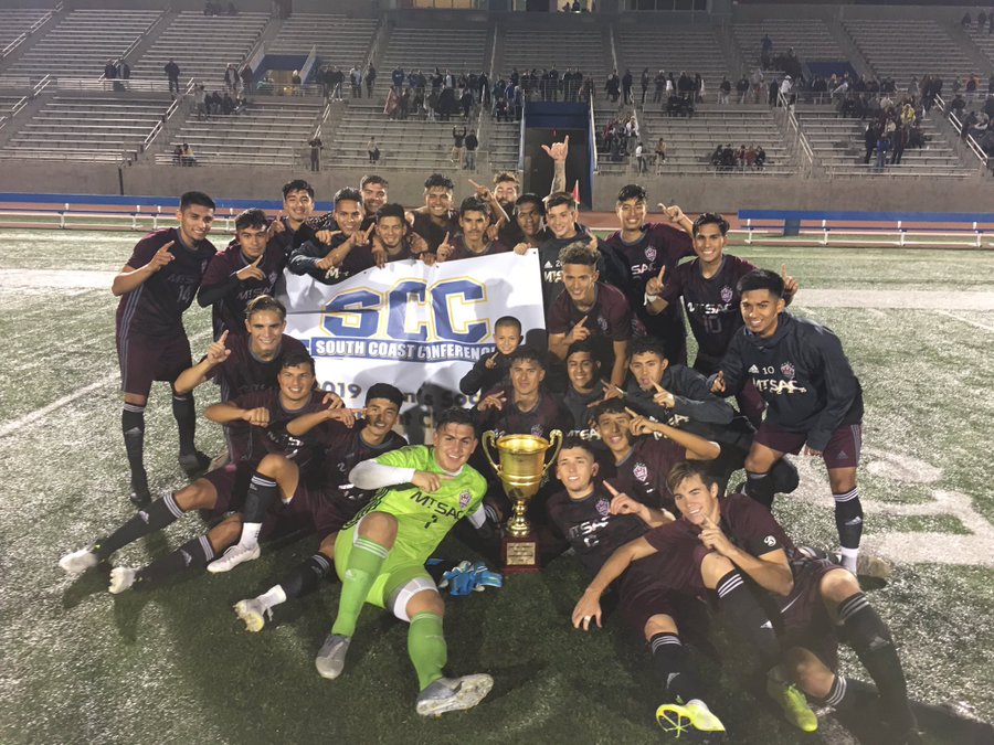 Mt. SAC after clinching the SCC Tournament title on Nov. 15 at El Camino College.