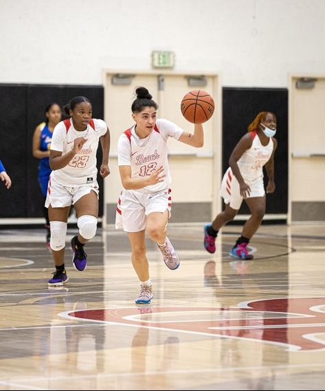 Long Beach City College's Amanda Lopez (12) has helped the Vikings to a 7-4 start this season.