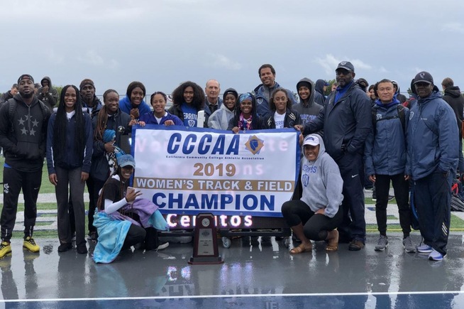Cerritos College wins the 2019 CCCAA State Women's Track and Field title.