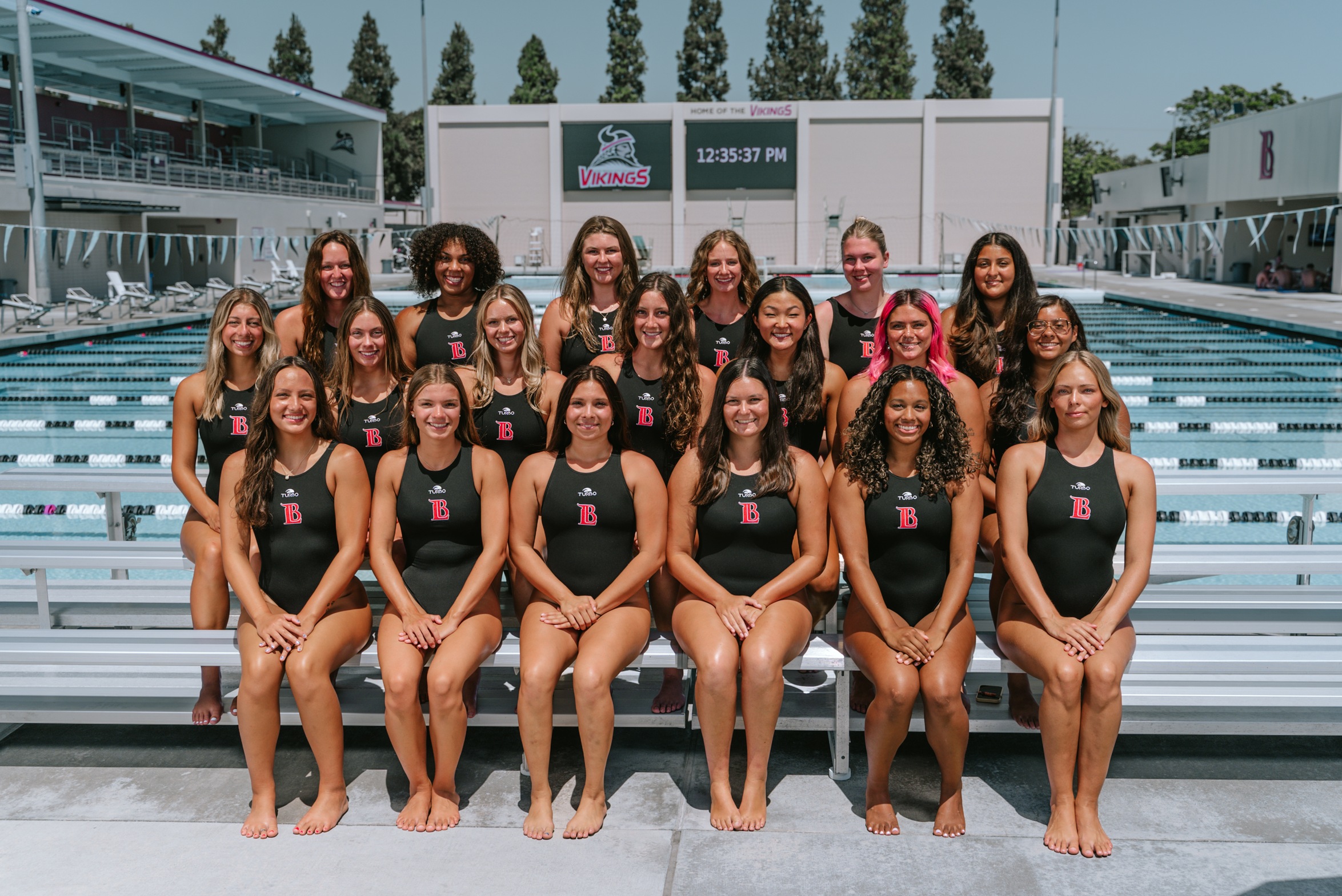 Long Beach City College's '24 women's water polo team.
