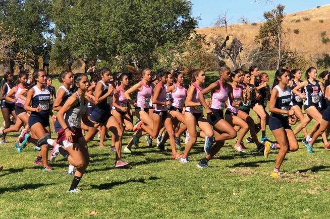 The start of the 2019 SCC Women's Cross Country Championships on Friday, photo courtesy of the Cerritos College sports information office.