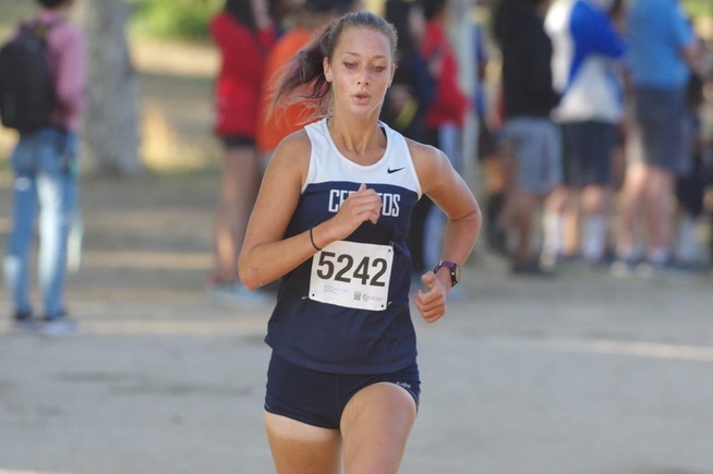 Lauren Berg of Cerritos College is a leading contender for the 2021 state women's cross country individual title.